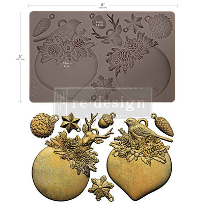 Redesign Decor Moulds "Evergreen Antler Emblem" 12,7 x 20,3 cm