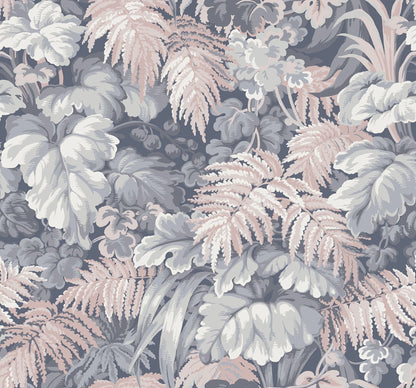 Carta da Parati "MARTYN LAWRENCE BULLARD" Royal Fernery grigio e rosa | COLE & SON