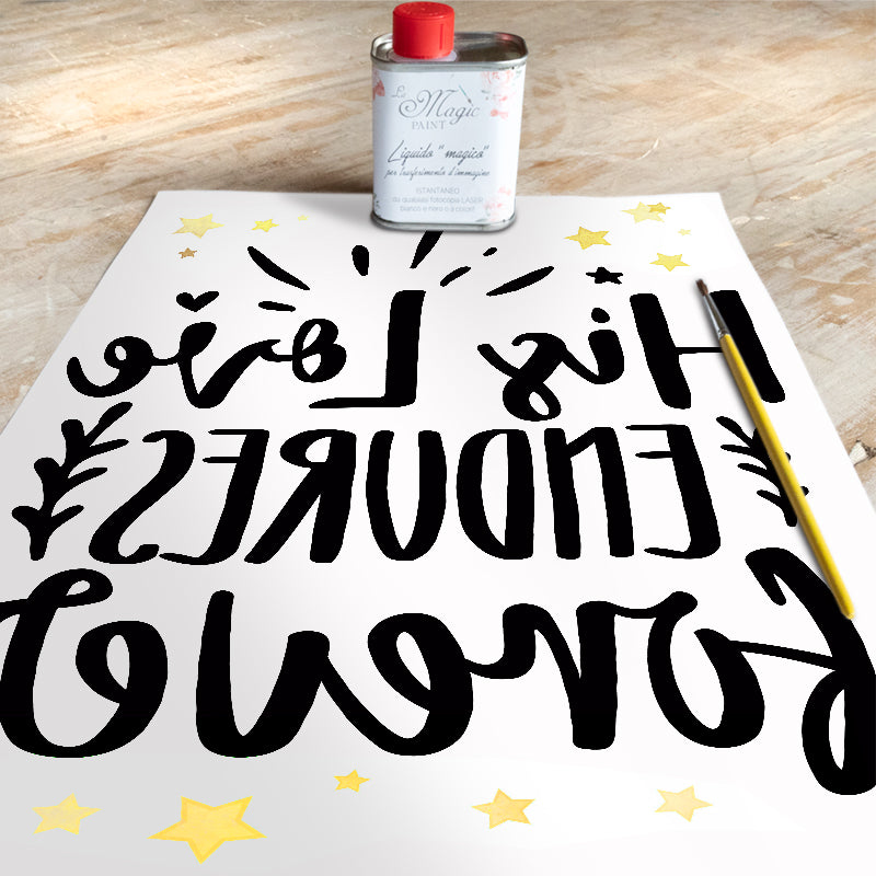Stampa Trasferibile “SCRIPT, STAR” 28×40 cm