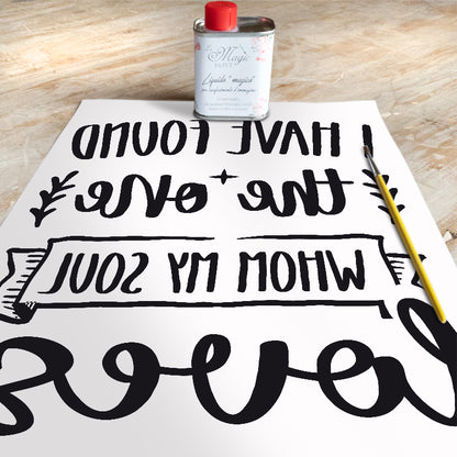 Stampa Trasferibile “SCRIPT, SOUL” 28×40 cm