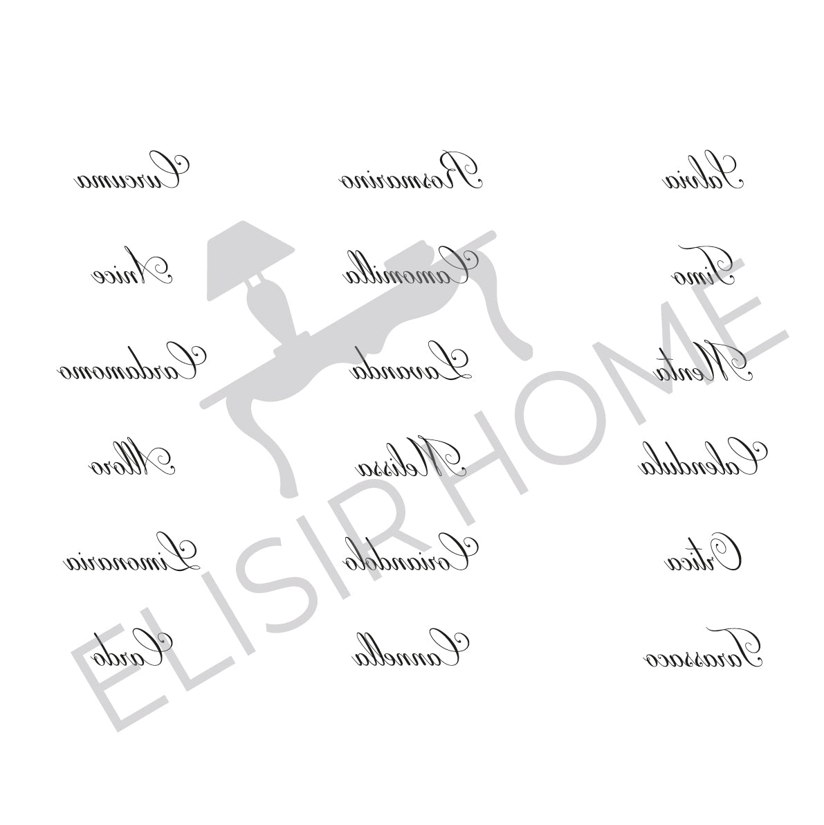 Stampa Trasferibile "SCRIPT, ELEGANT FRAME" 28x40 cm