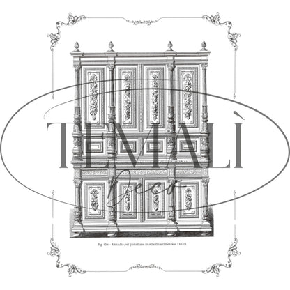Découpage Serigrafia - Armadio per Porcellane
