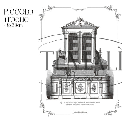 Découpage Serigrafia - Credenza in stile '800