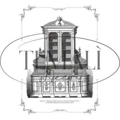 Découpage Serigrafia - Credenza in stile '800