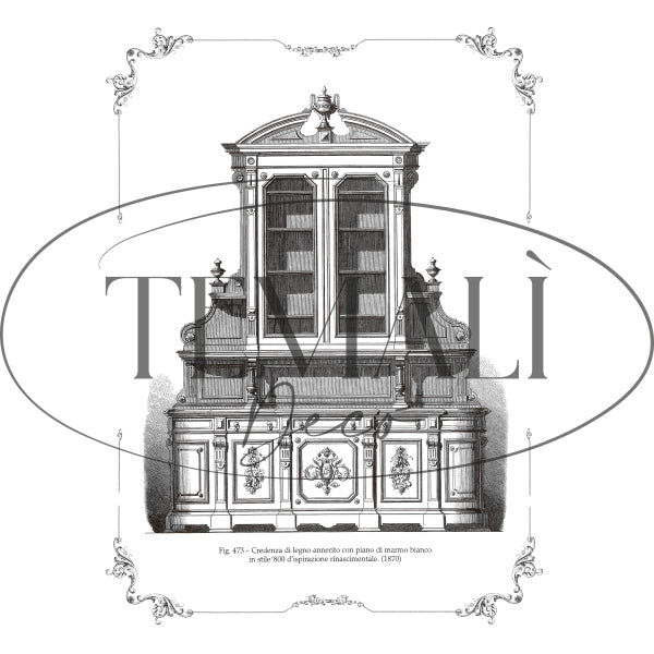 Découpage Serigrafia - Credenza in stile '800