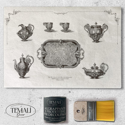 Decoupagé Serigrafia - Servizio da Thé