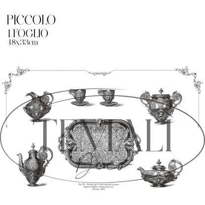 Decoupagé Serigrafia - Servizio da Thé