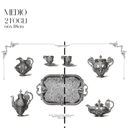 Decoupagé Serigrafia - Servizio da Thé