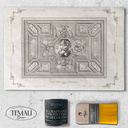 Decoupagé Serigrafia - Stucchi in Sala da Pranzo