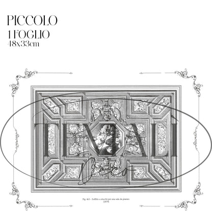 Decoupagé Serigrafia - Stucchi in Sala da Pranzo