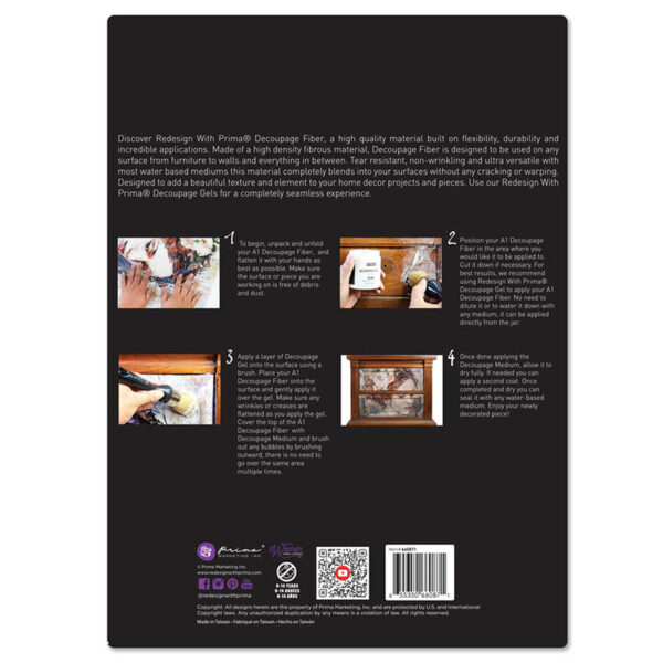 Carta da Découpage "GILDED LACE" in Tessuto Formato A1