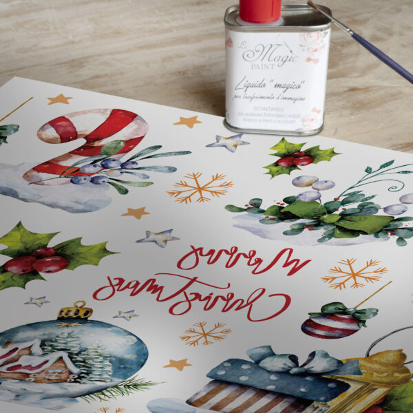 Stampa Trasferibile “NATALE, SNOWBALL” 28×40 cm
