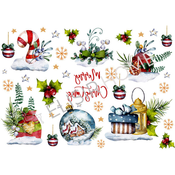 Stampa Trasferibile “NATALE, SNOWBALL” 28×40 cm