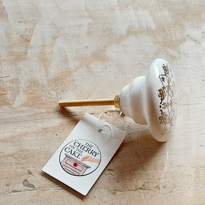 Pomello in ceramica “Mandala Fine Dorato"