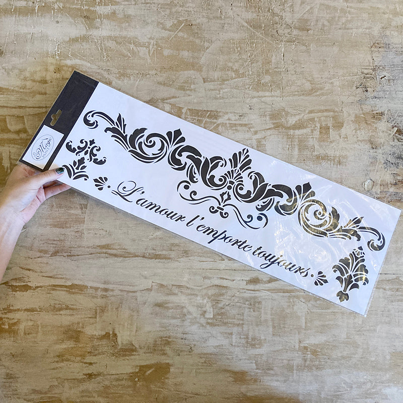 Stencil "New Elegance", Magic Paint, riutilizzabile, 57x19