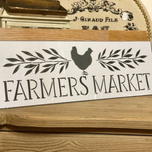 Stencil "Farmers Market", Magic Paint, riutilizzabile, 54x18