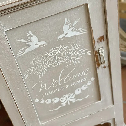 Stencil "Welcome", Magic Paint, riutilizzabile, 30x42 cm