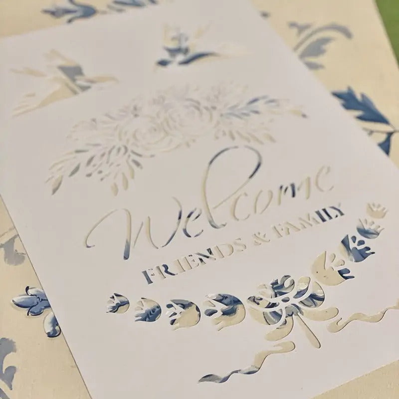 Stencil "Welcome", Magic Paint, riutilizzabile, 30x42 cm