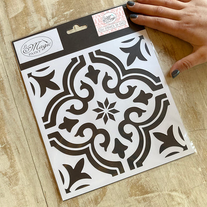 Stencil "Maiolica", Magic Paint, riutilizzabile, 20x20