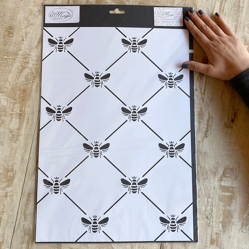 Stencil "Ape Regina", Magic Paint, riutilizzabile, 30x42 cm