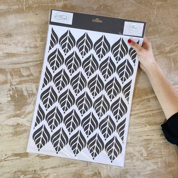 Stencil "Feuillage d'Or", Magic Paint, riutilizzabile, 30x42 cm