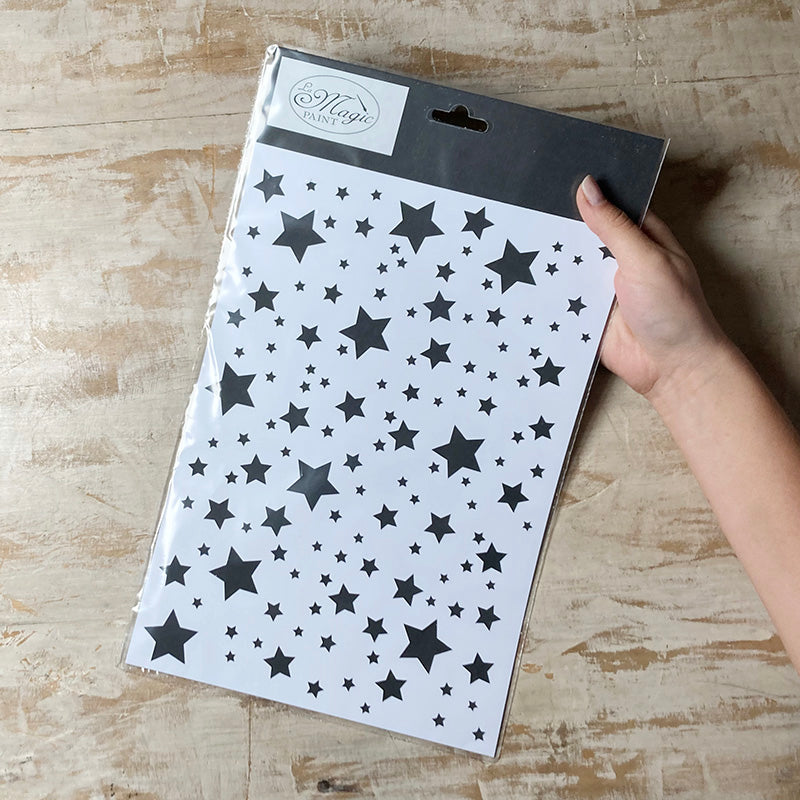 Stencil “Stelline”, Magic Paint, riutilizzabile, 21x29,7 cm