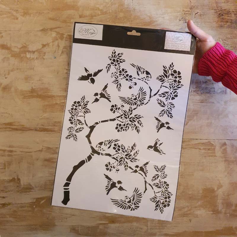 Stencil "Joyful Spring" Magic Paint, riutilizzabile, 30x42 cm
