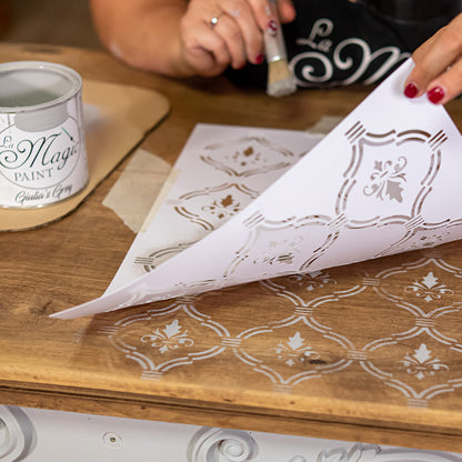 Stencil "Giglio Marocaine", Magic Paint, riutilizzabile, 30x42 cm