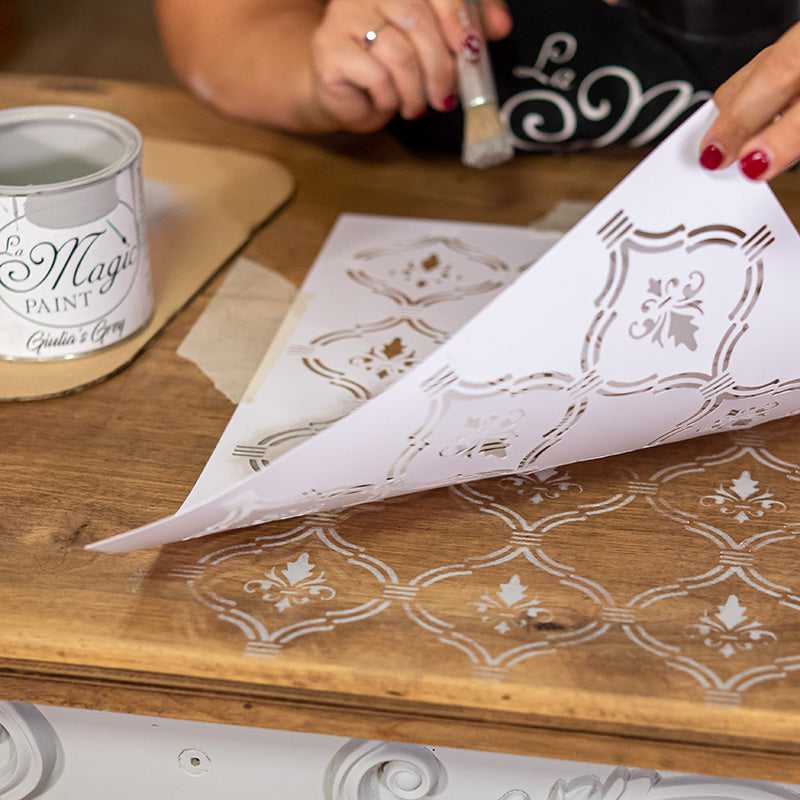 Stencil "Giglio Marocaine", Magic Paint, riutilizzabile, 30x42 cm