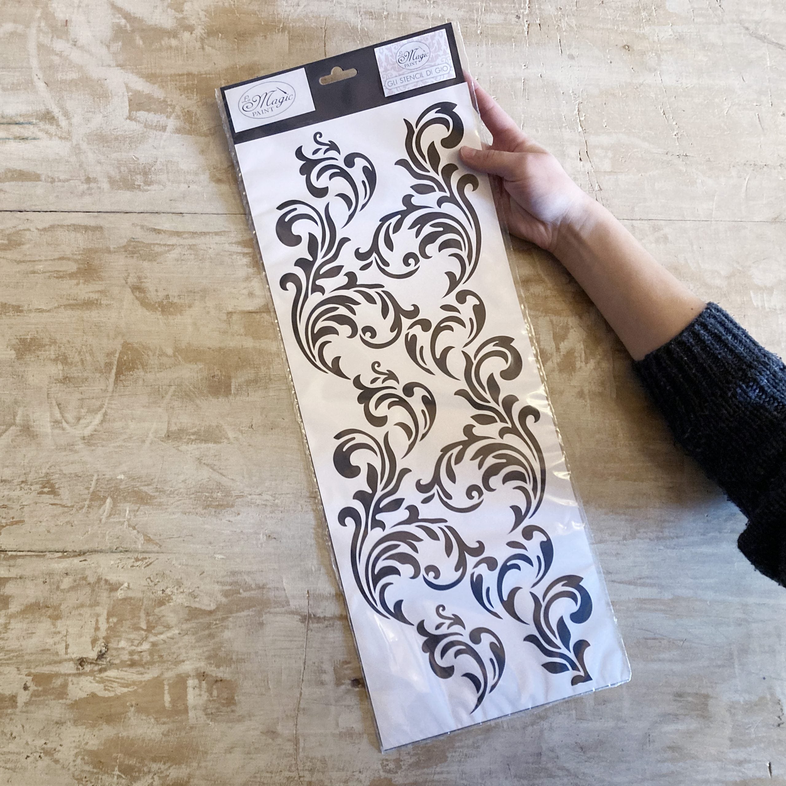 Stencil “Bordo Barocco”, Magic Paint, riutilizzabile, 50x20 cm