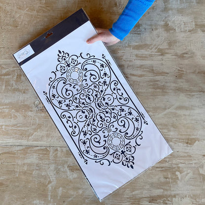 Stencil “Château enchanté”, Magic Paint, riutilizzabile, 30×55 cm