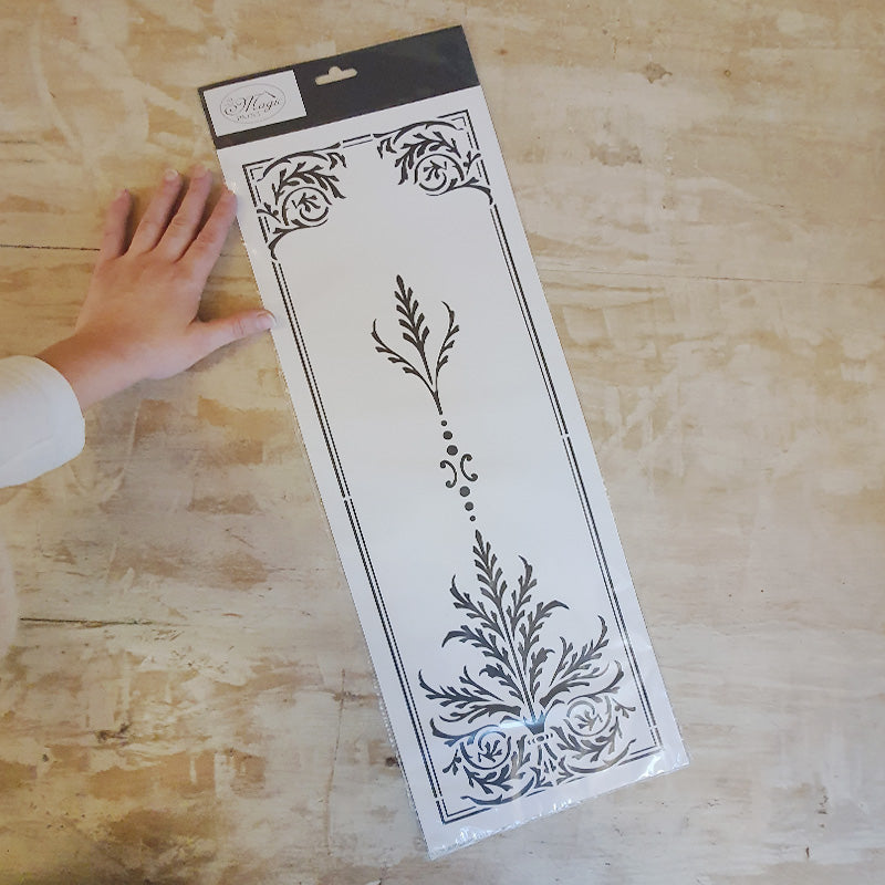 Stencil "Felce" Magic Paint, riutilizzabile 21x55 cm