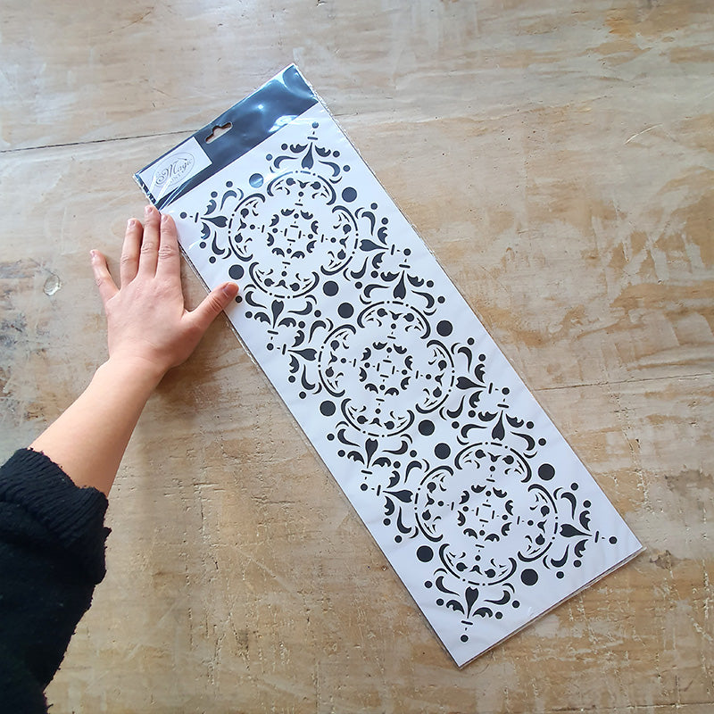 Stencil "Cementina Epoque" Magic Paint, riutilizzabile 20x52,5 cm