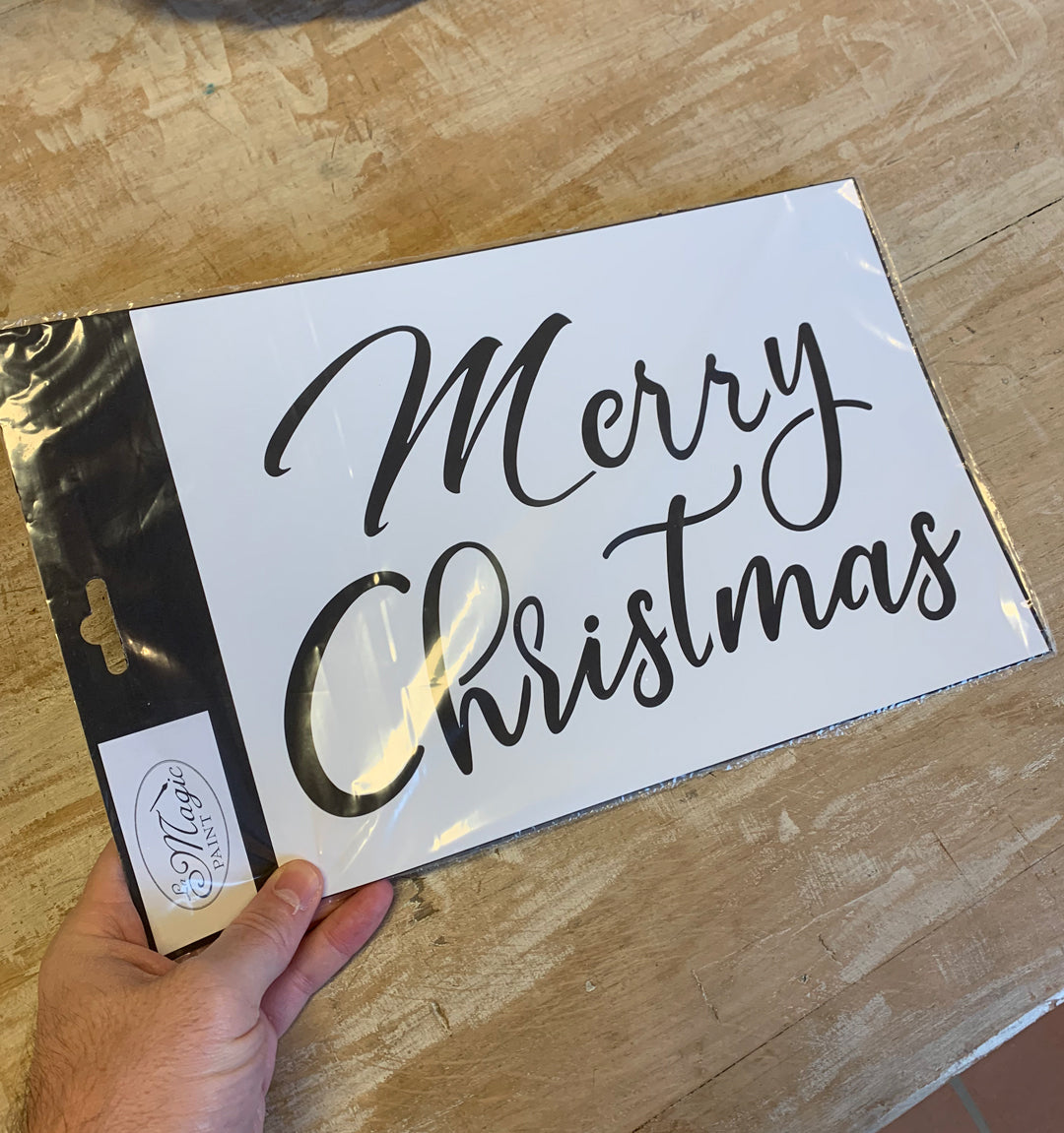 Stencil "Buon Natale" Magic Paint, riutilizzabile 21x19,7 cm