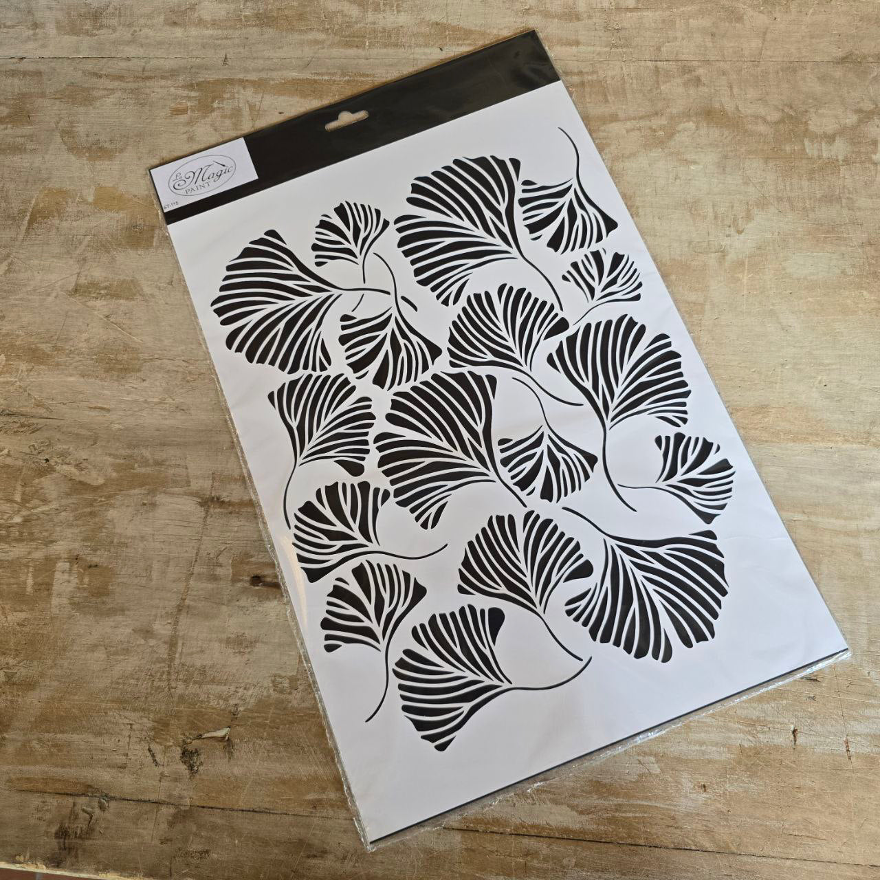 Stencil “Ginkgo Big”, Magic Paint, riutilizzabile, 30×42 cm