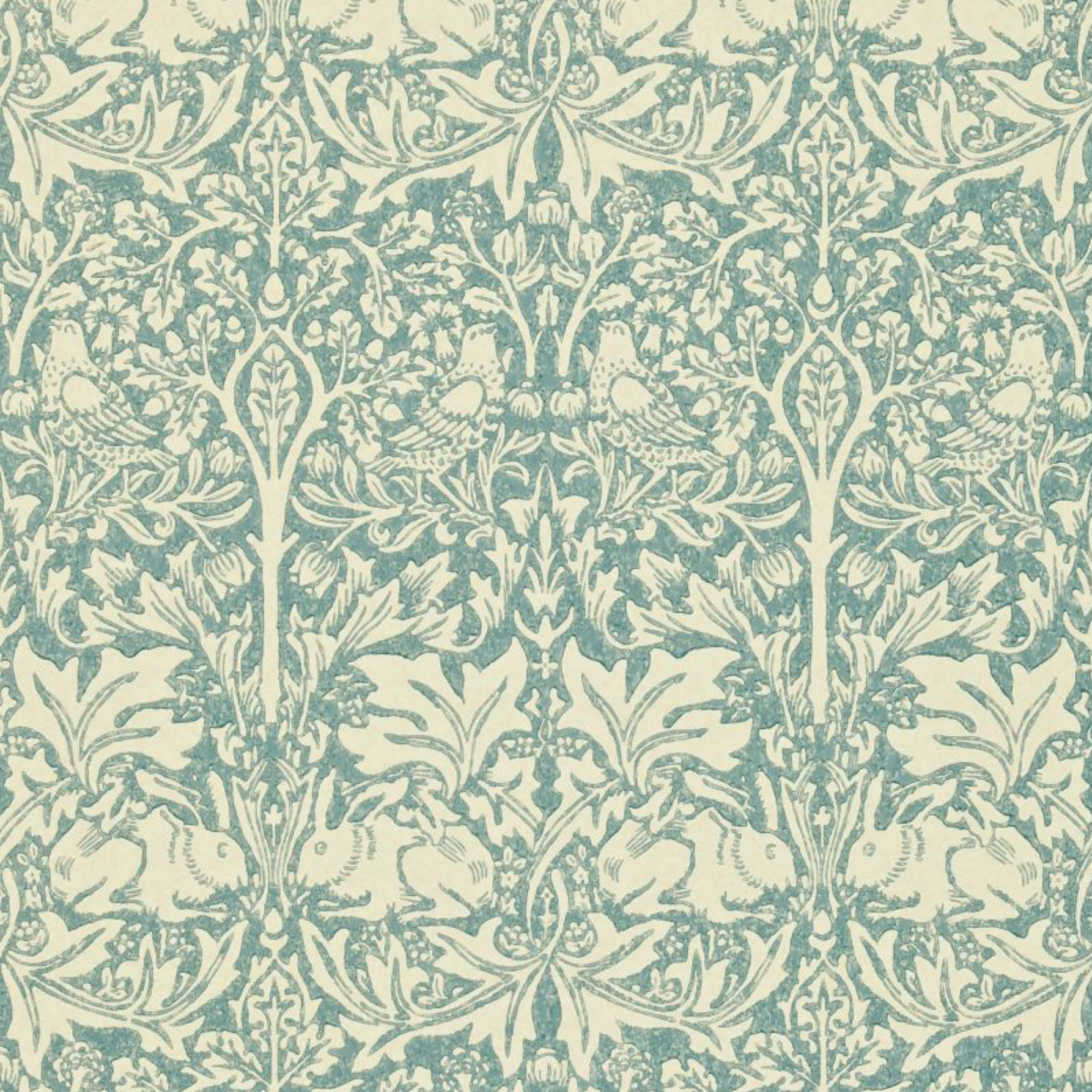 Carta da parati “Brer Rabbit” verde, catalogo Morris & Friends a metraggio o rotolo