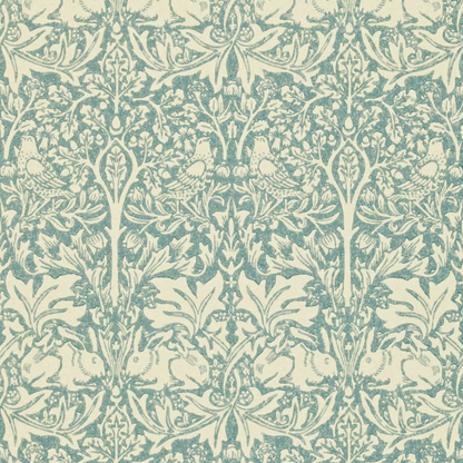 Carta da parati “Brer Rabbit” verde, catalogo Morris & Friends a metraggio o rotolo