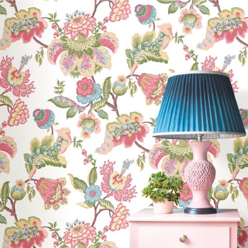 Carta da parati "Incanto floreale rosa" a metraggio o rotolo