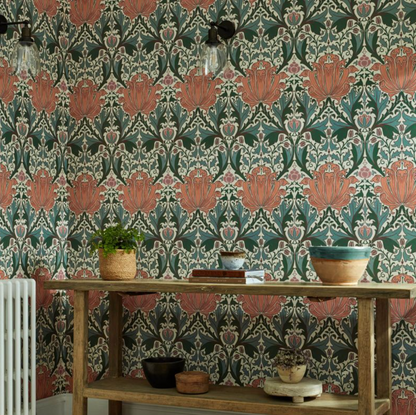 Wallpaper "Helena" orange, Morris & Friends catalog by the meter or roll