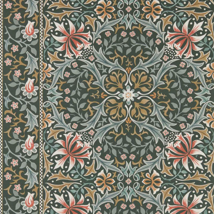 Papel pintado "YEW & ARIL SPEARMINT" Morris & Co. - Sanderson