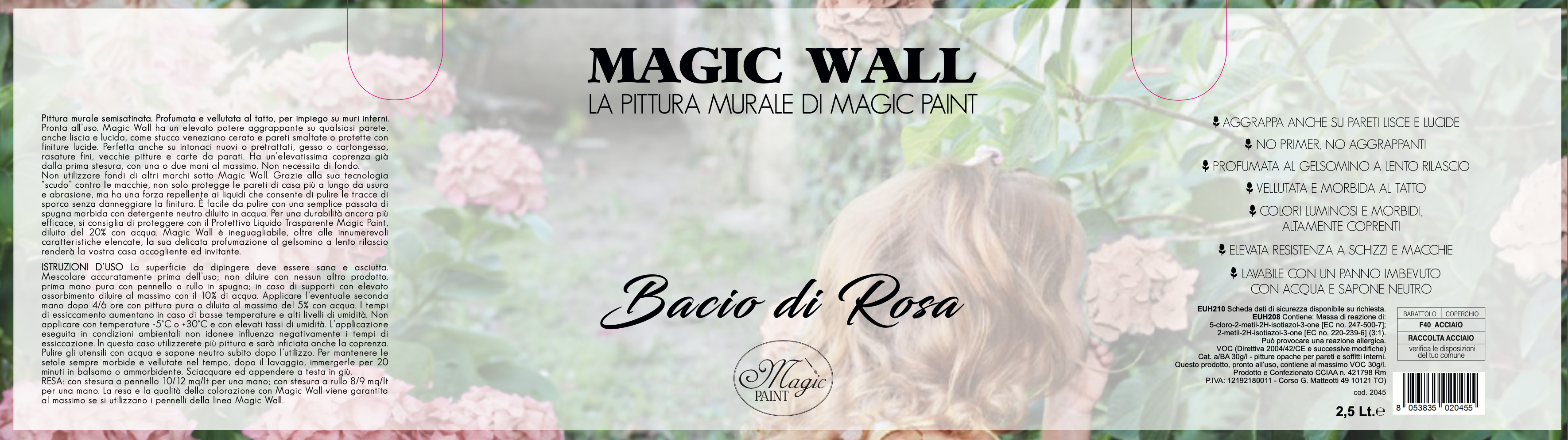 Magic Wall colore “BACIO DI ROSA”