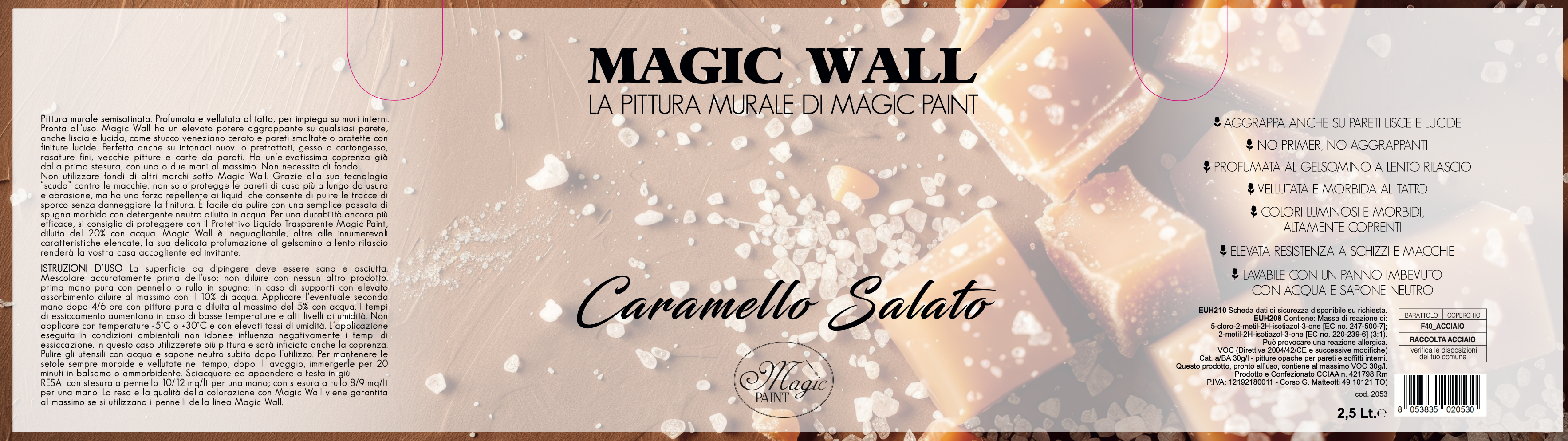Magic Wall colore “CARAMELLO SALATO”