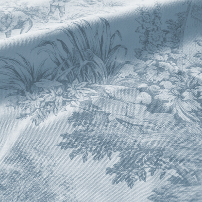 Tessuto in Cotone – Toile de Jouy – Blu – al metro