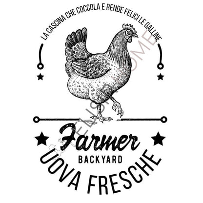 Stampa Trasferibile “COUNTRY, UOVA FRESCHE” 28×40 cm