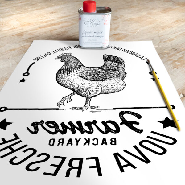 Stampa Trasferibile “COUNTRY, UOVA FRESCHE” 28×40 cm