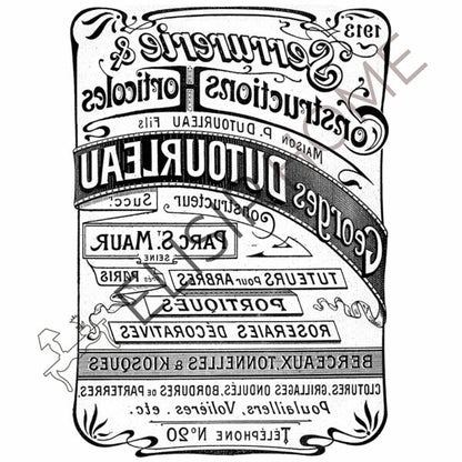 Stampa Trasferibile "COUNTRY, VINTAGE SCRIPT" 28x40 cm