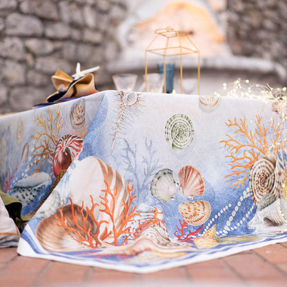 Tovaglia in puro lino "Murice", Tessitura Toscana Telerie 170x170 cm