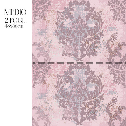 Découpage Tappezzeria - Damasco Moderno Rosa