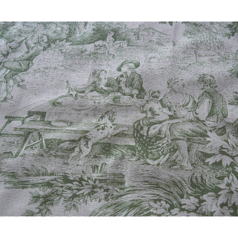 Tessuto in Cotone – Toile de Jouy – Verde – al metro