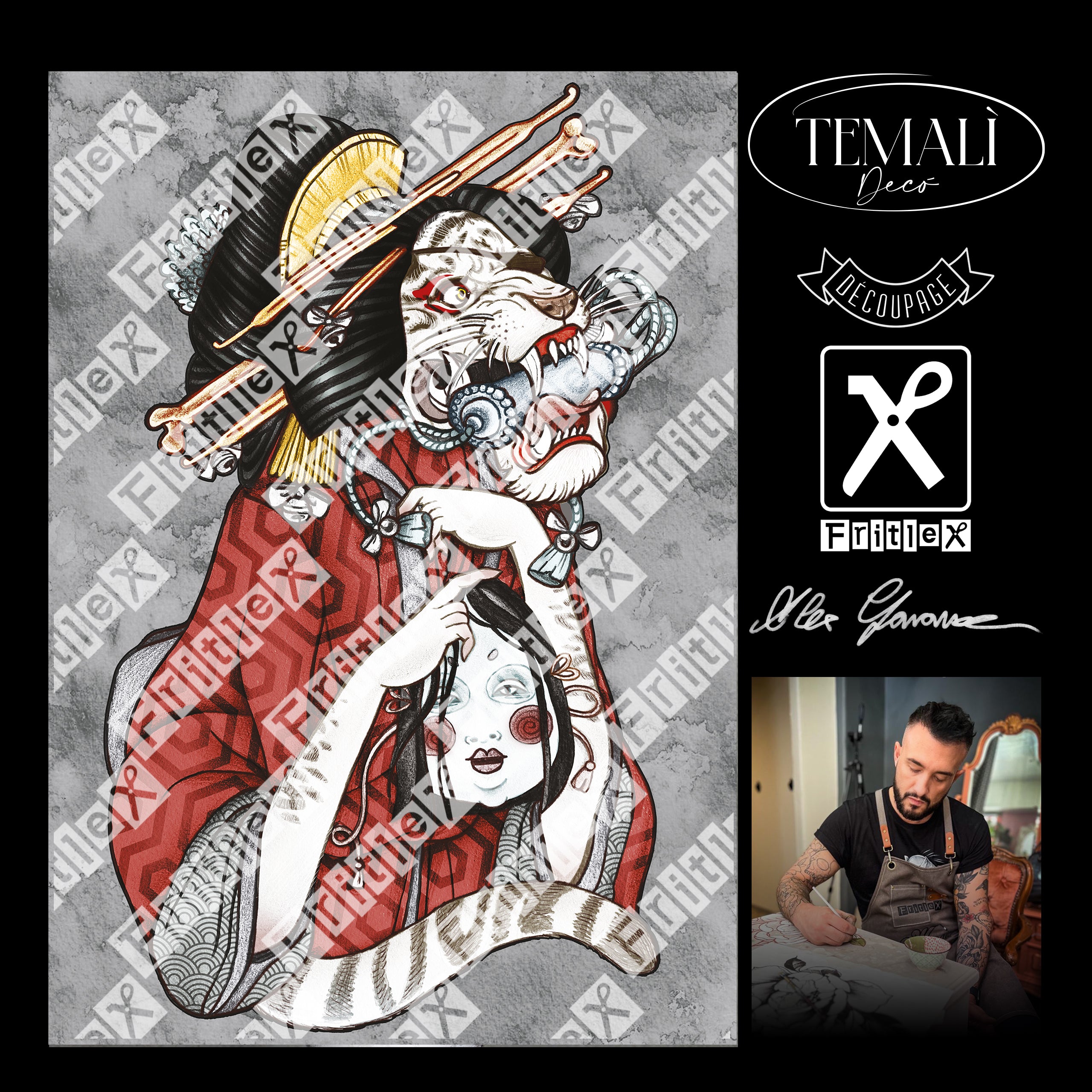 Decoupage Kollektion Alex - Tiger